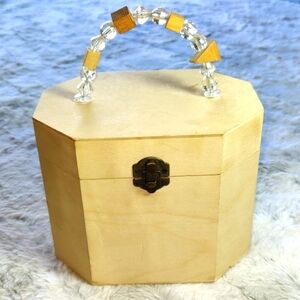 Wooden Jewelry Box With a Handle
